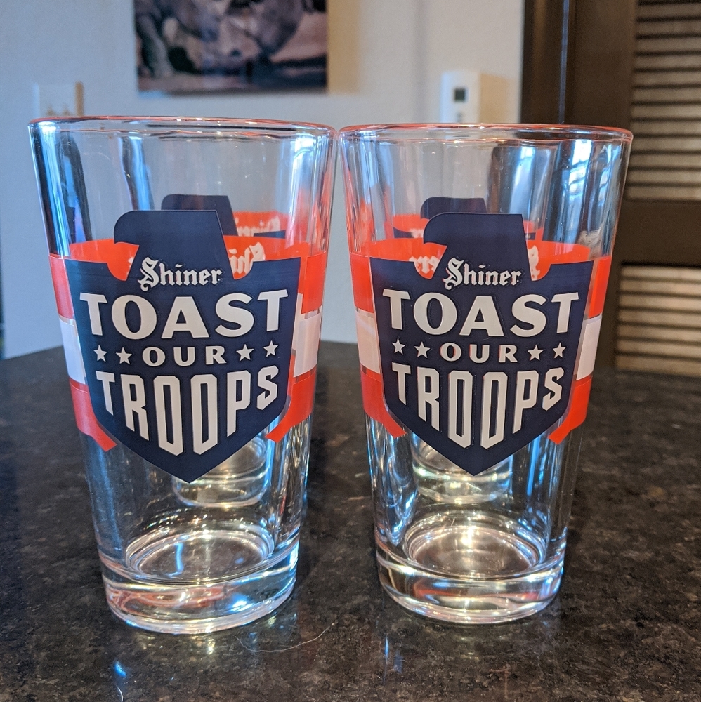 Set of 4 Shiner Bock 16 oz Pint Glasses